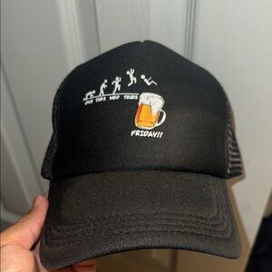 Black Graphic Trucker Hat